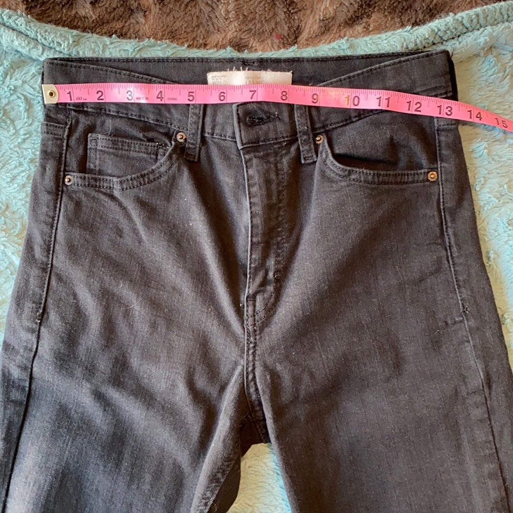 Topshop Jaime black distress jeans